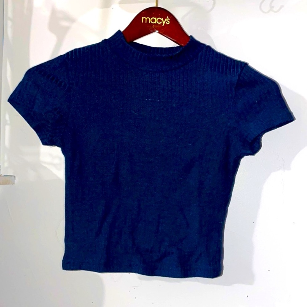 Sexy Cropped Knit Sweater Top (S)